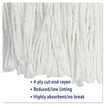 Boardwalk® Cut-end Wet Mop Head, Rayon, No. 24, White freeshipping - TVN Wholesale